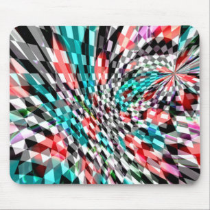 Schach, gewirbelt unter Rot und Blau, Panorama Mousepad