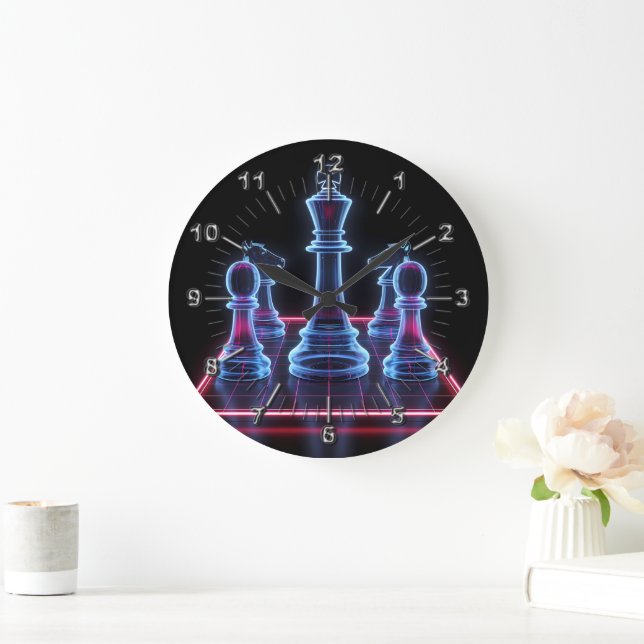 Schach Große Wanduhr (Zuhause)