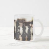 Schach Grunge Milchglas Tasse