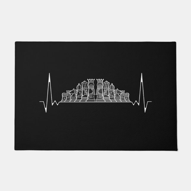 Schach Heartbeat Fußmatte (Vorderseite)