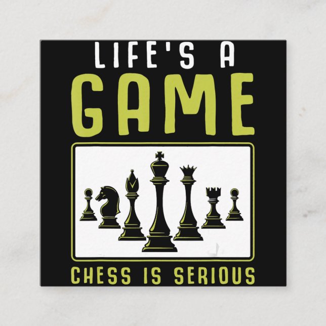 Schach Heartbeat Schach Master Schach Club Quadratische Visitenkarte (Vorderseite)