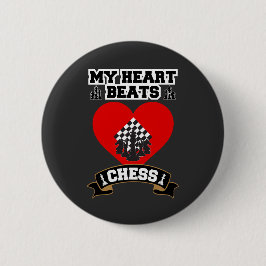Schach Herz Pieces Strategie Spiel Liebe Passion Button