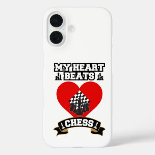 Schach Herz Pieces Strategie Spiel Liebe Passion iPhone 16 Hülle