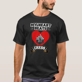 Schach Herz Pieces Strategie Spiel Liebe Passion T-Shirt