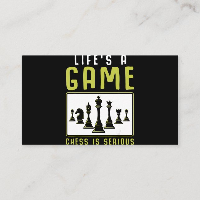 Schach Herzschlag Schach Schachmeisterklub Visitenkarte (Vorderseite)