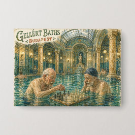 Schach in den Gellert-Thermen Budapest Ungarn Button