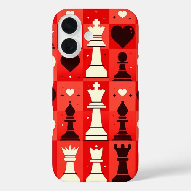 Schach iPhone 16 Hülle (Rückseite)
