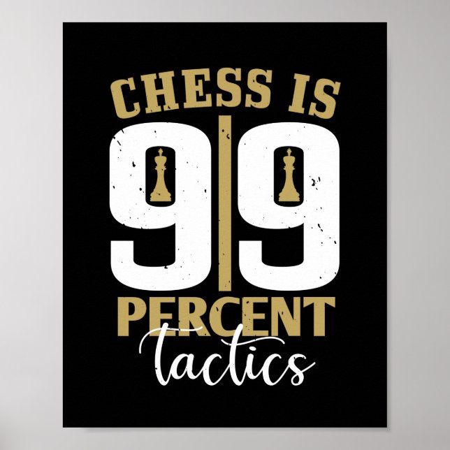 Schach ist 99 Prozent Taktik Poster (Vorne)