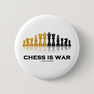 Schach ist Krieg (Schach-Haltung) Button