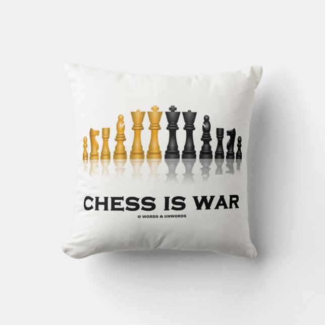 Schach ist kriegsreflektierendes Schach Set Stücke Kissen (Vorderseite)
