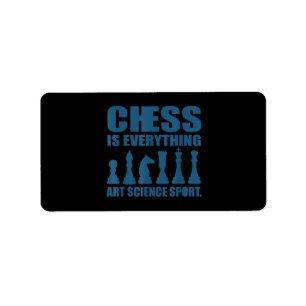Schach Ist Kunst Wissenschaft Sport Geschenk Fraue Adressaufkleber