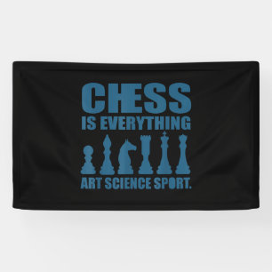 Schach ist Kunst Wissenschaft Sportgeschenk Frauen Banner