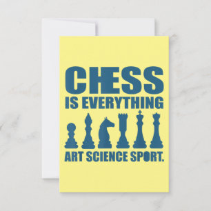 Schach ist Kunst Wissenschaft Sportgeschenk Frauen Dankeskarte