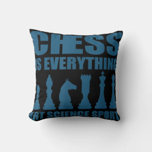 Schach ist Kunst Wissenschaft Sportgeschenk Frauen Kissen
