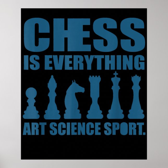 Schach ist Kunst Wissenschaft Sportgeschenk Frauen Poster (Vorne)
