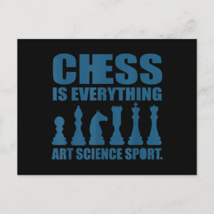 Schach ist Kunst Wissenschaft Sportgeschenk Frauen Postkarte