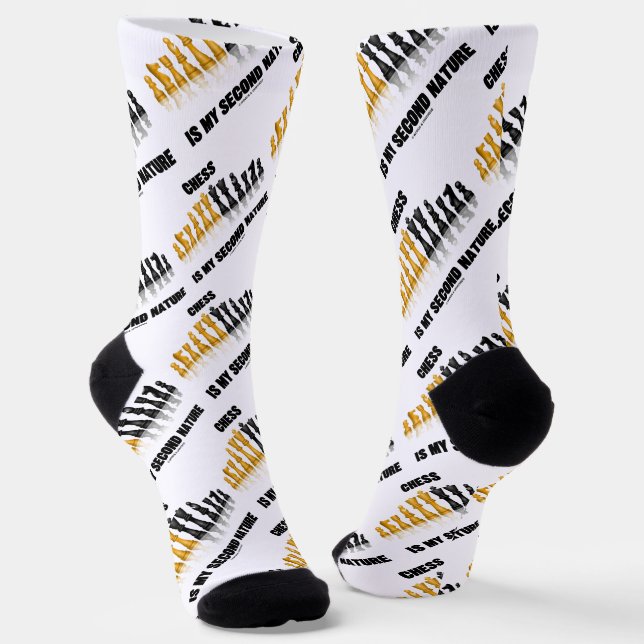 Schach ist mein zweites, reflektierendes Schach-Se Socken (Gewinkelt)