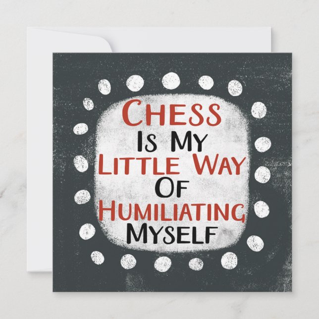 Schach ist meine kleine Grußkarte Karte (Vorderseite)