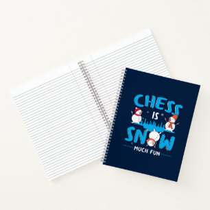 Schach ist Schnee viel Spaß - Winterurlaub Snowman Notizbuch