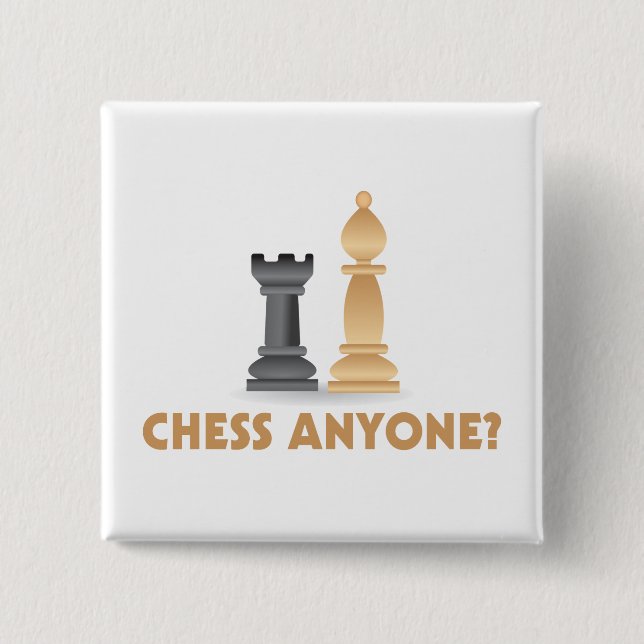 Schach jedermann Schach-Stücke Button (Vorderseite)