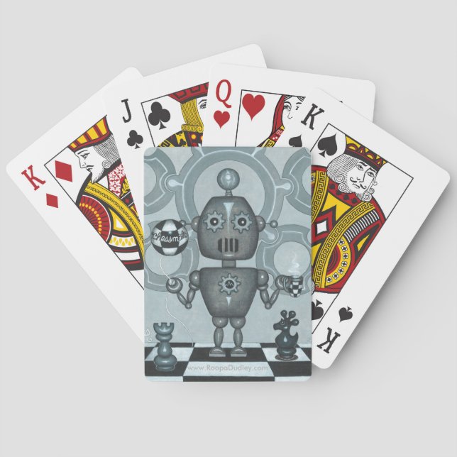 Schach-Kamerad Roboter Spielkarten (Rückseite)