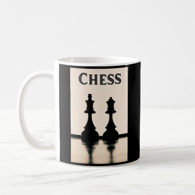 Schach Karo Mate, Schachspieler Kaffeetasse (Links)