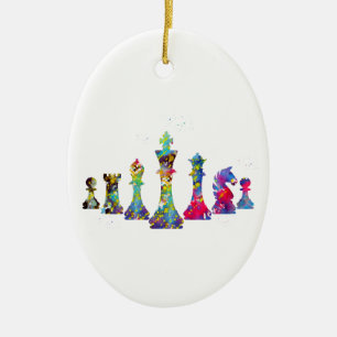 Schach Keramik Ornament