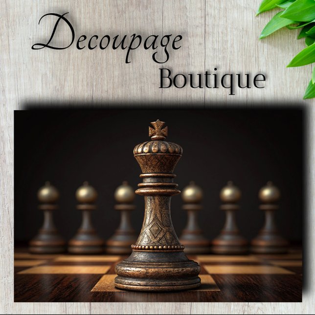 Schach King Decoupage Seidenpapier (Chess King Decoupage Tissue Paper)