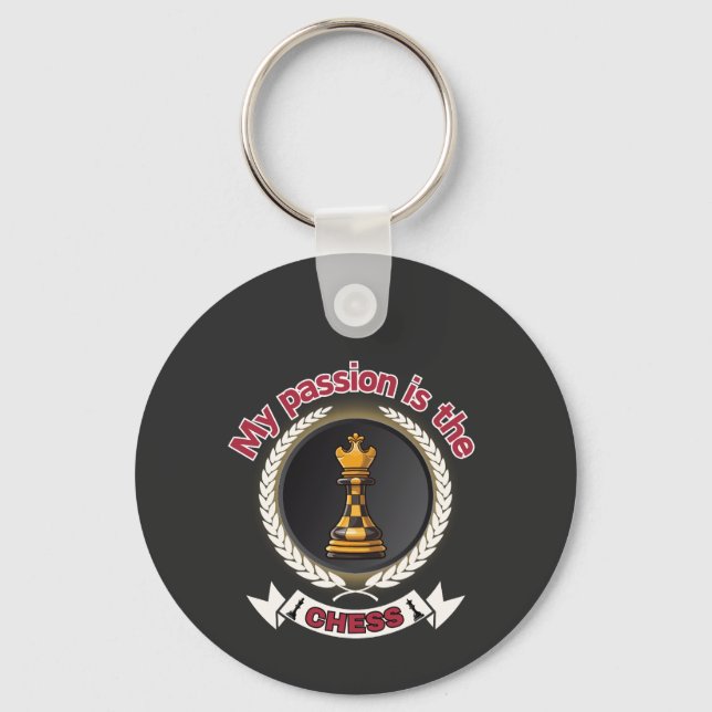 Schach King Laurel Crown Passion Strategy Power Schlüsselanhänger (Vorderseite)