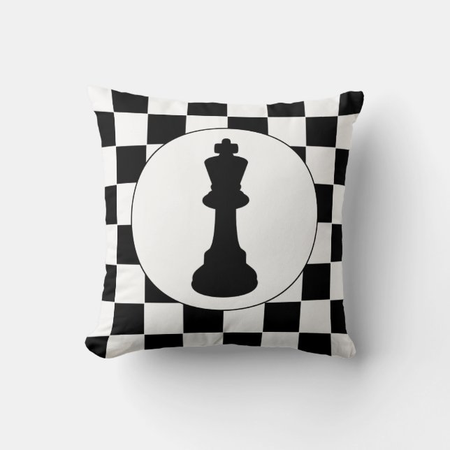 Schach King Piece - Kissen - Geschenk für Schach (Vorderseite)