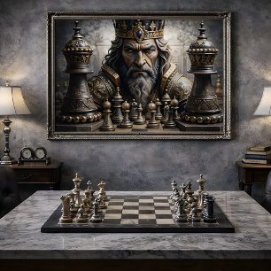 Schach King Portrait Decoupage Seidenpapier