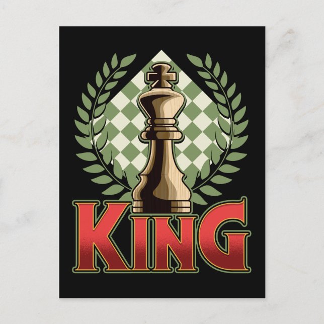 Schach King Postkarte (Vorderseite)