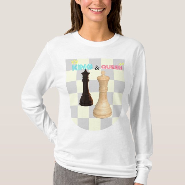 Schach King & Queen T - Shirt (Vorderseite)