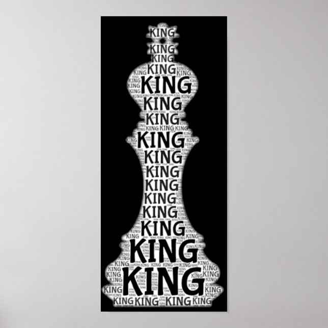 Schach King Word Picture Poster (Vorne)