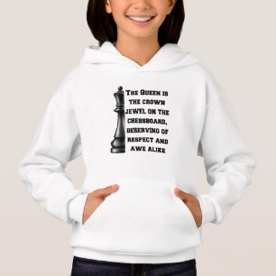 Schach-Königin Schwarz-weiße Power Respektstrategi Hoodie