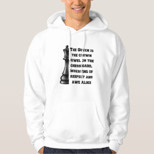 Schach-Königin Schwarz-weiße Power Respektstrategi Hoodie