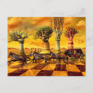 Schach-Kunst Postkarte