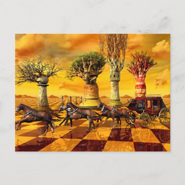 Schach-Kunst Postkarte (Vorderseite)