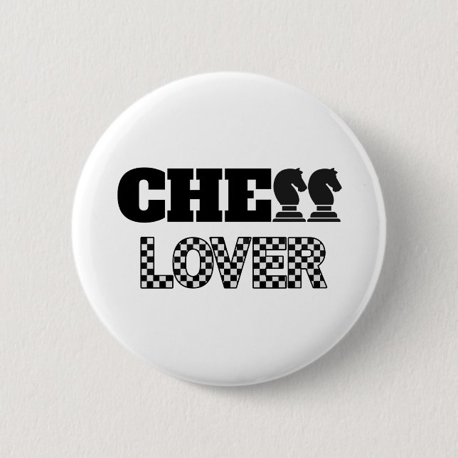 Schach Lover Black Knights Kreatives einzigartiges Button (Vorderseite)