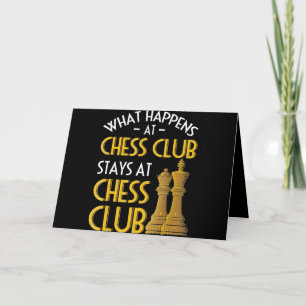Schach Lover   Was passiert beim Schachklub Spaß? Feiertagskarte