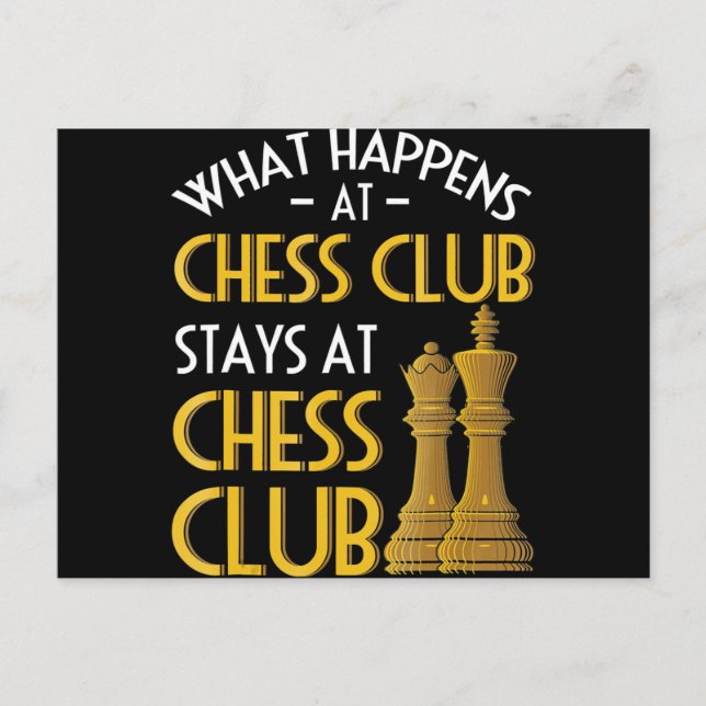 Schach Lover | Was passiert beim Schachklub Spaß? Postkarte (Vorderseite)