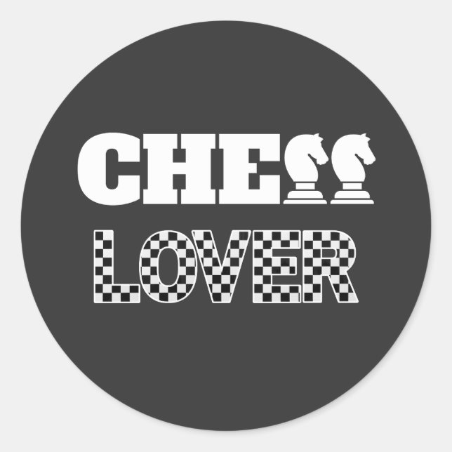 Schach Lover Weiße Ritter Kreatives Einzigartiges  Runder Aufkleber (Vorderseite)