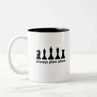 Schach macht immer voraus zweifarbige tasse