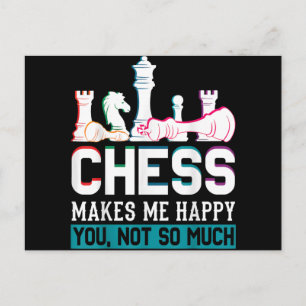 Schach macht mich glücklich Humor Lustiges Geschen Feiertagspostkarte
