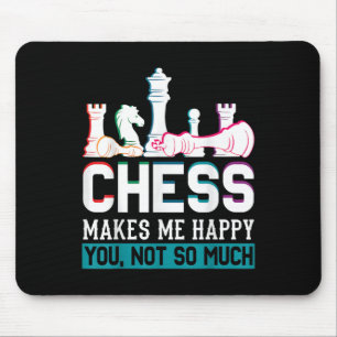Schach macht mich glücklich Humor Lustiges Geschen Mousepad