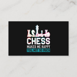 Schach macht mich glücklich Humor Lustiges Geschen Visitenkarte