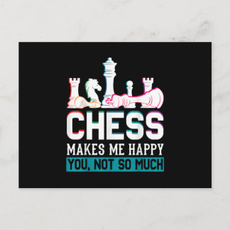 Schach macht mich glücklich, Spaß ein lustiges Ges Einladungspostkarte