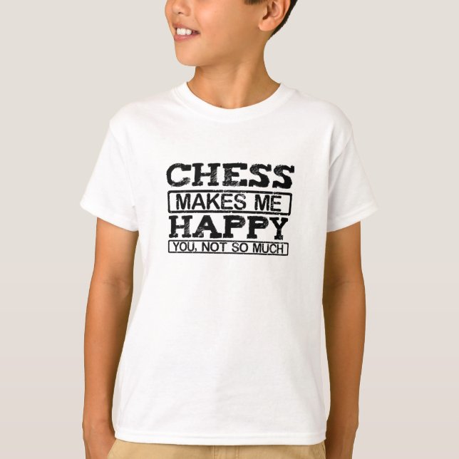 Schach macht mich glücklich T-Shirt (Vorderseite)