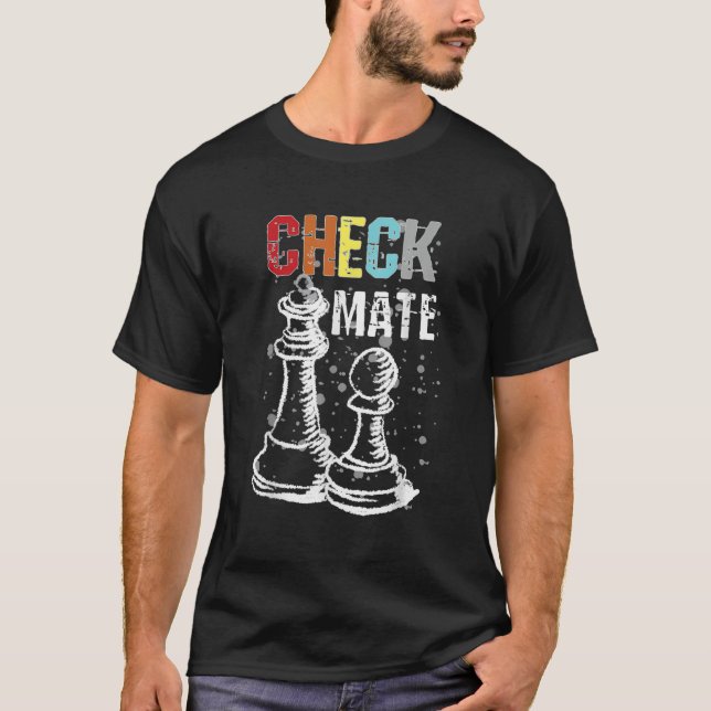 Schach Master Checkmate Schach T-Shirt (Vorderseite)
