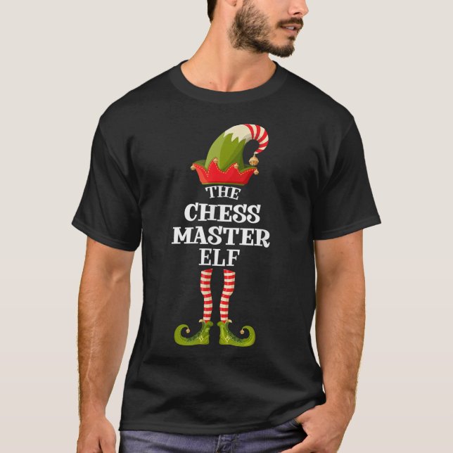 Schach Master Elf Funny Christmas Group Matching F T-Shirt (Vorderseite)